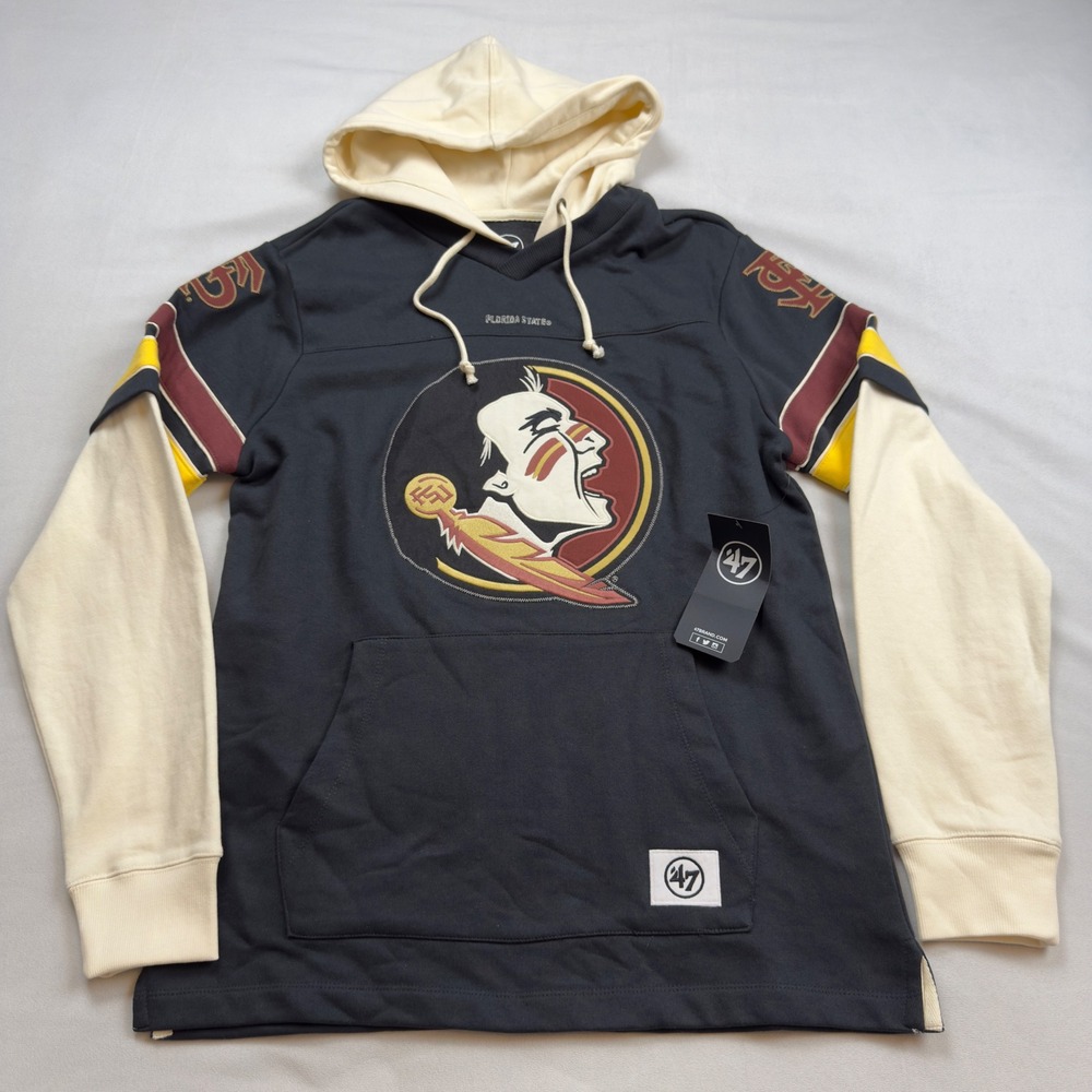 Florida State Seminoles'47 Split Zone Cornerback Lacer Hoodie Men's Med NWT